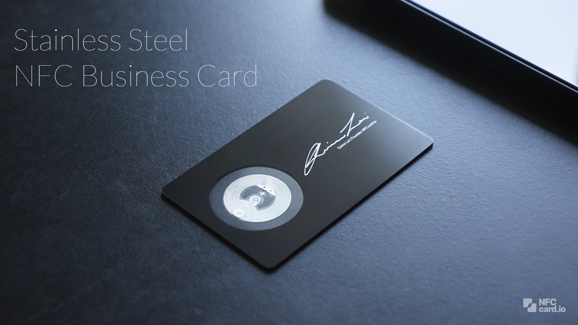 Load video: Metal NFC business card with premium craftsmanship