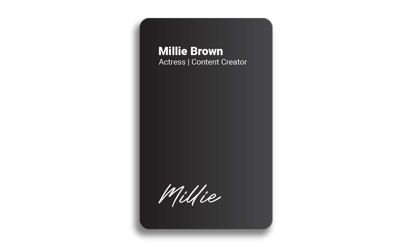 Black PVC Card - Portrait Layout 2