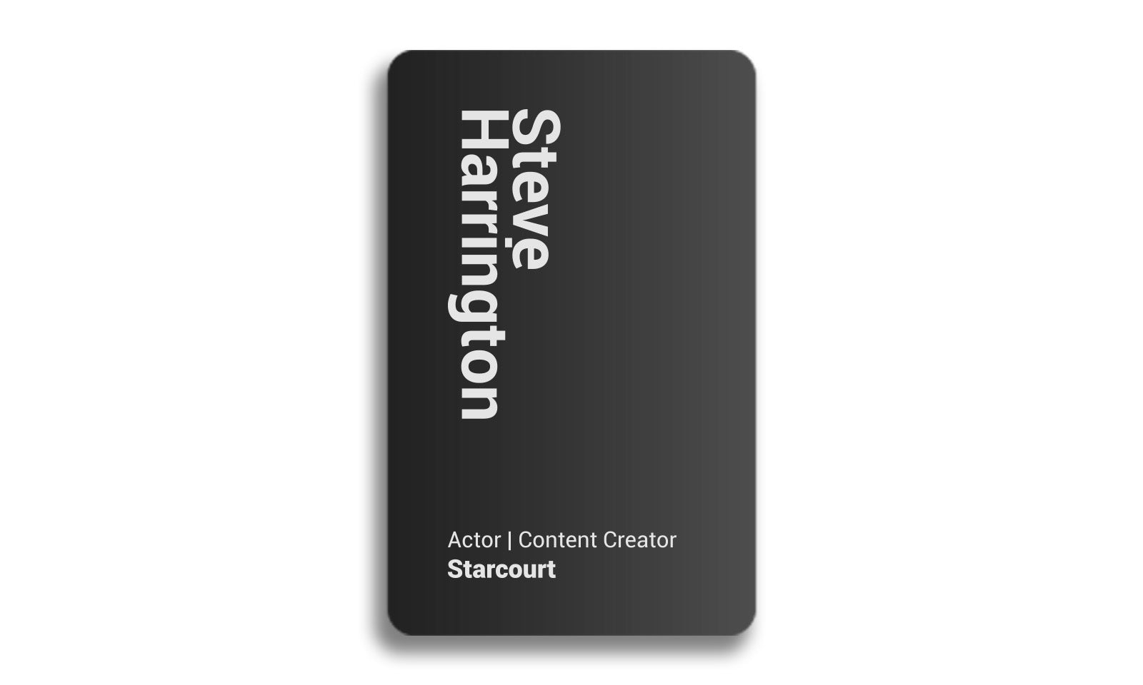 Black PVC Card - Portrait Layout