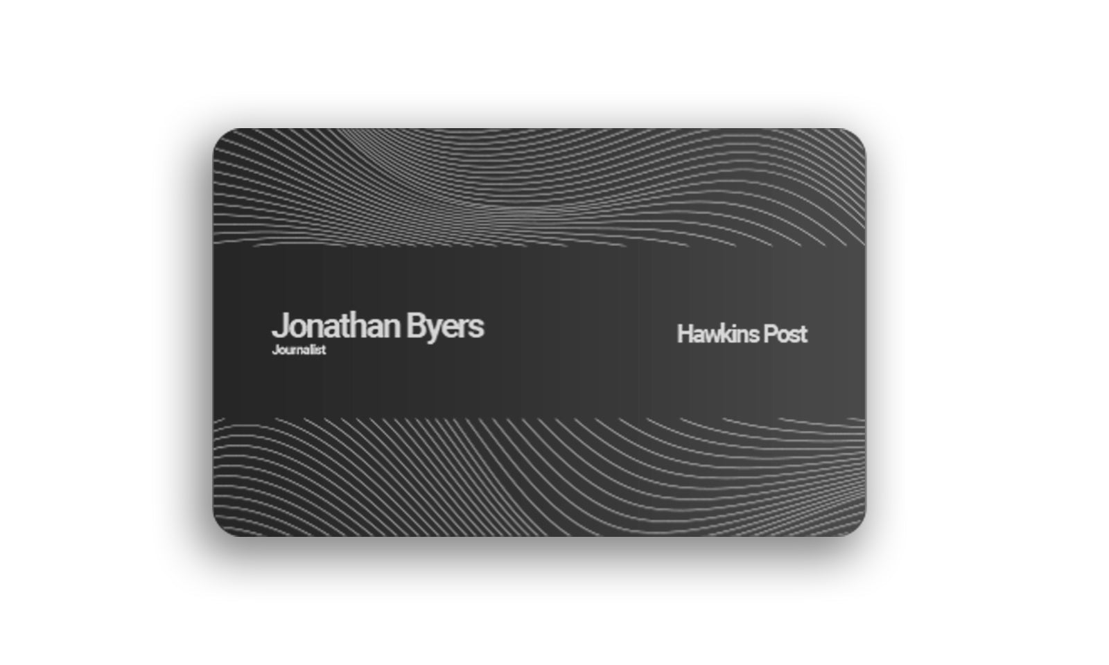 Black PVC Card - Wave