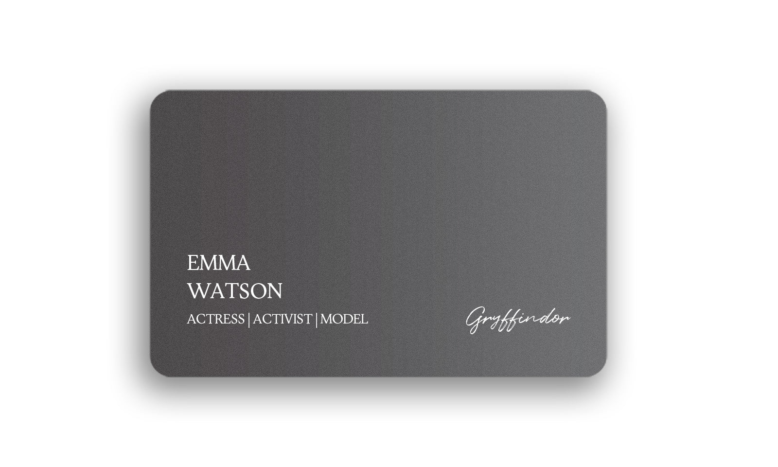 Gun Silver Titanium Card Landscape