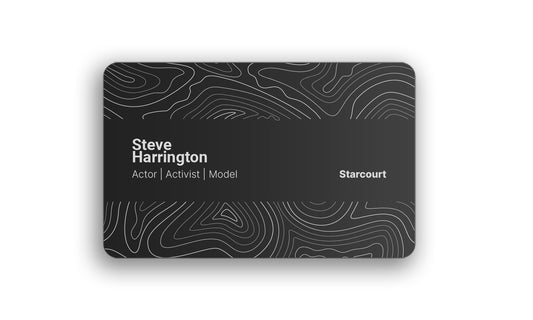 Black PVC Card - Contour Line