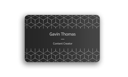 Black PVC Card - Hexagon Pattern