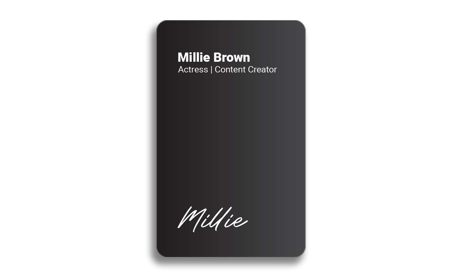 Black PVC Card - Portrait Layout 2