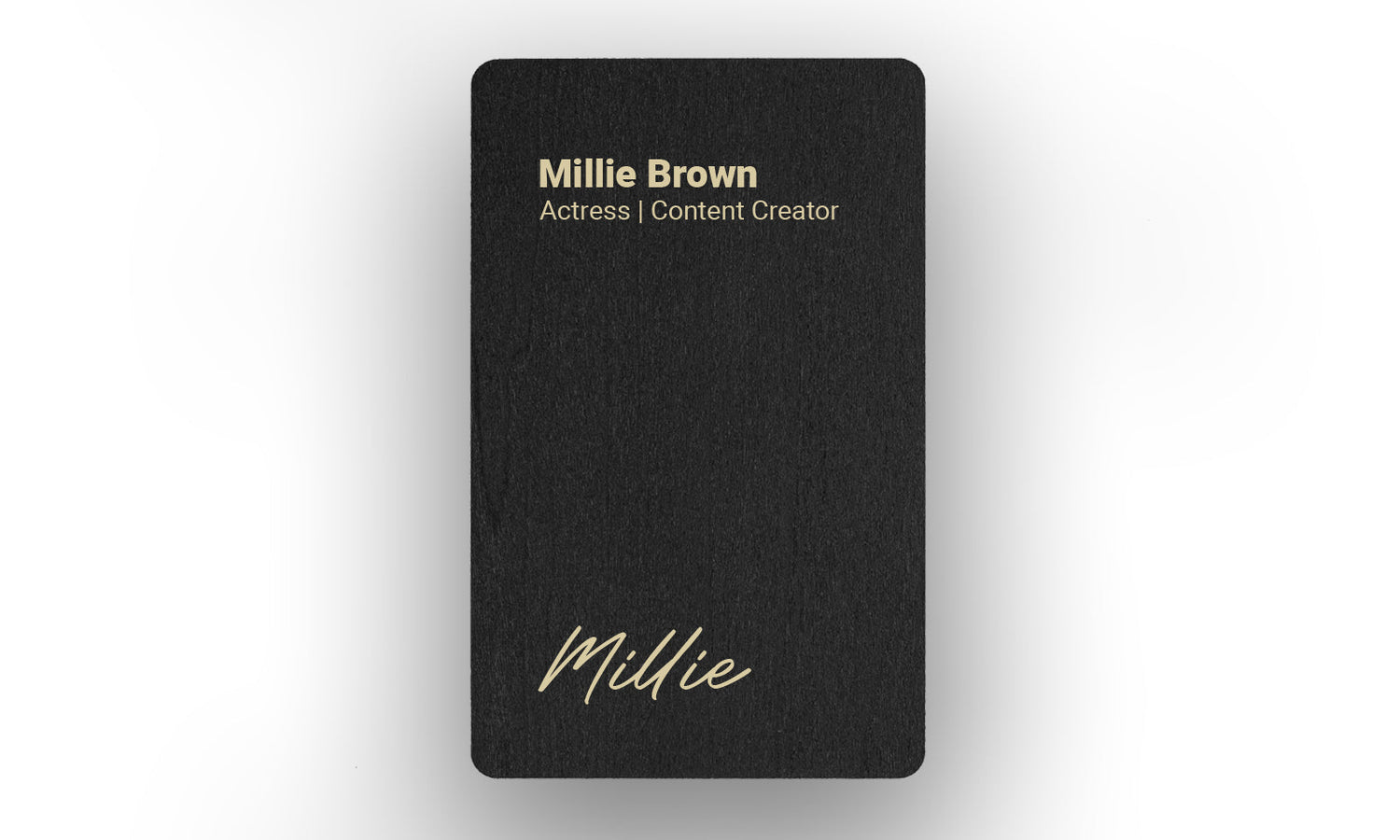 Black wooden Card Portrait Layout 2