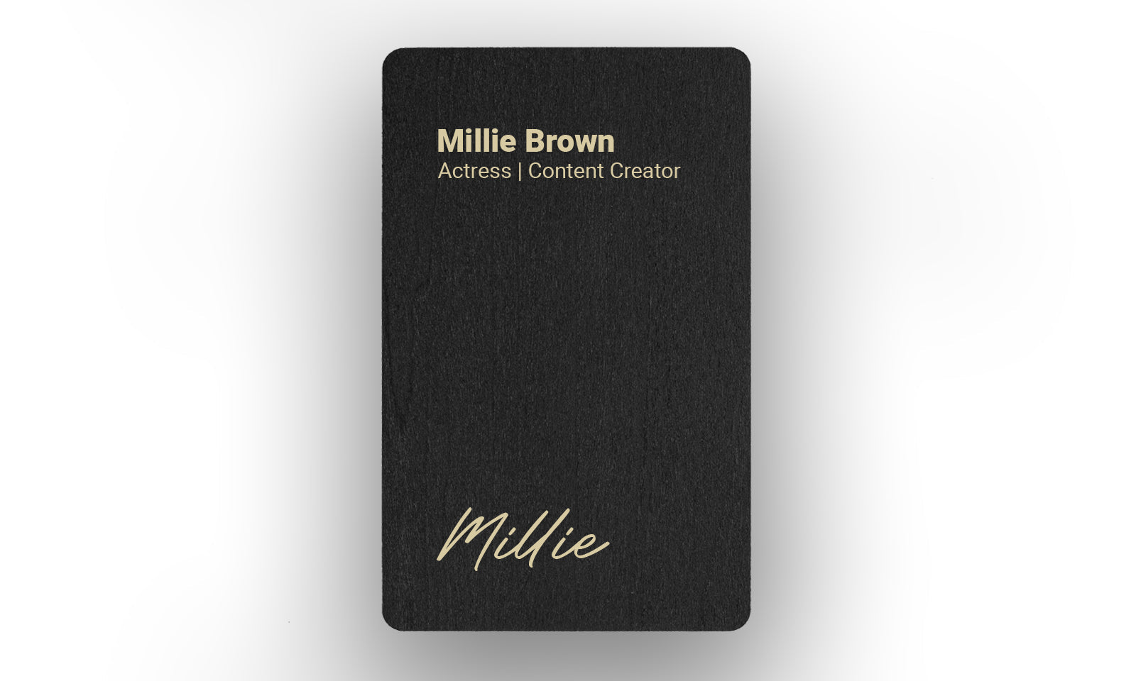 Black wooden Card Portrait Layout 2